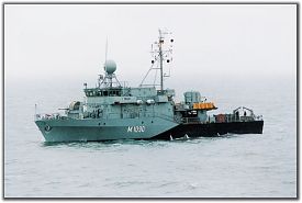 Das schnelle Minensuchboot der Klasse 343 vor dem Umbau zur Klasse HL 352. (Foto: Modes/BMVg)